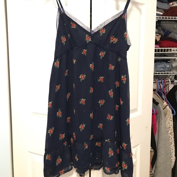 ABERCROMBIE Blue floral flowy dress - Picture 2 of 6